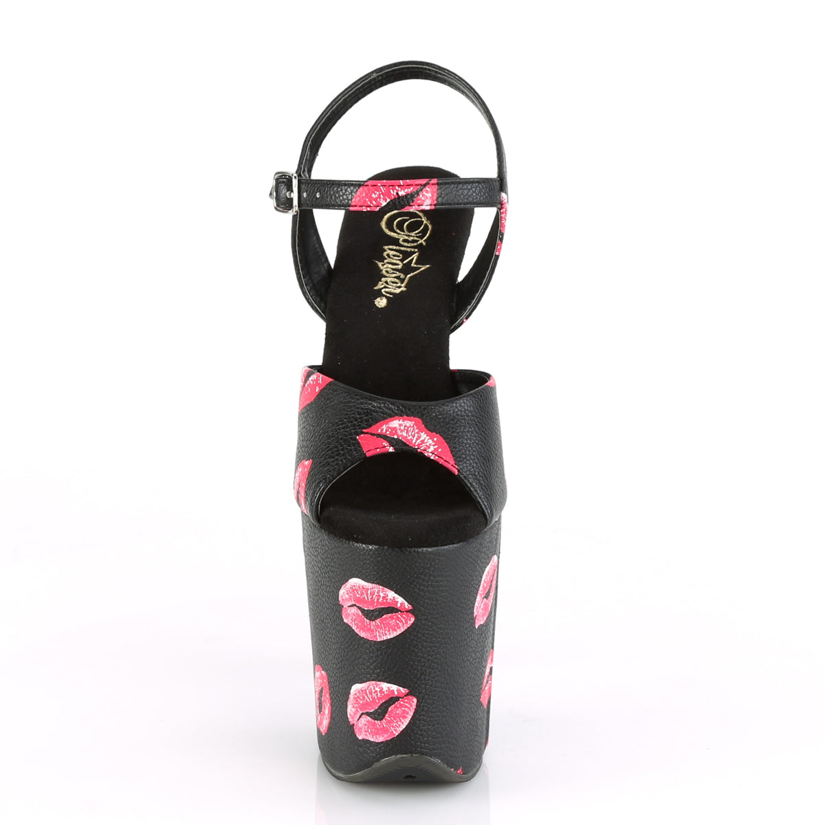 flamingo 809kisses pleaser platforms exotic dancing sexy black faux leather black faux leather fetish footwear