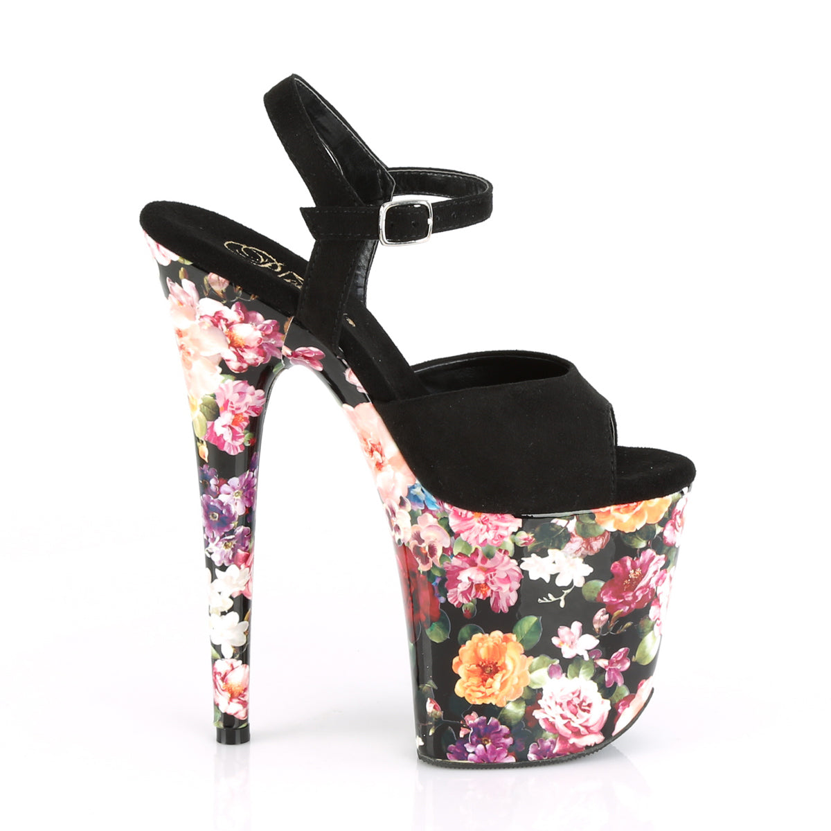 flamingo-809wr-pleaser-platforms-exotic-dancing-sexy-black-faux-suede-flower-print-wrapped-fetish-footwear