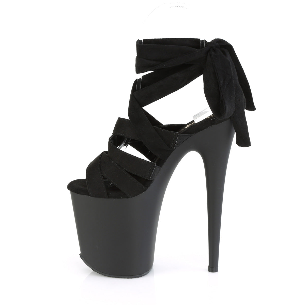 FLAMINGO-876 Pleaser 8 Inch Heel Black Pole Dancer Platforms-Pleaser- Sexy Shoes Pole Dance Heels