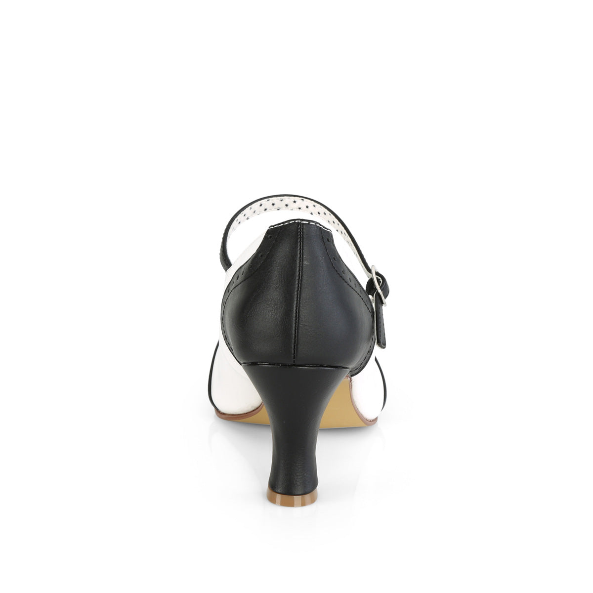 FLAPPER-25 3 Inch Heel Black White Women Costume Shoes Funtasma Costume Shoes Footwear