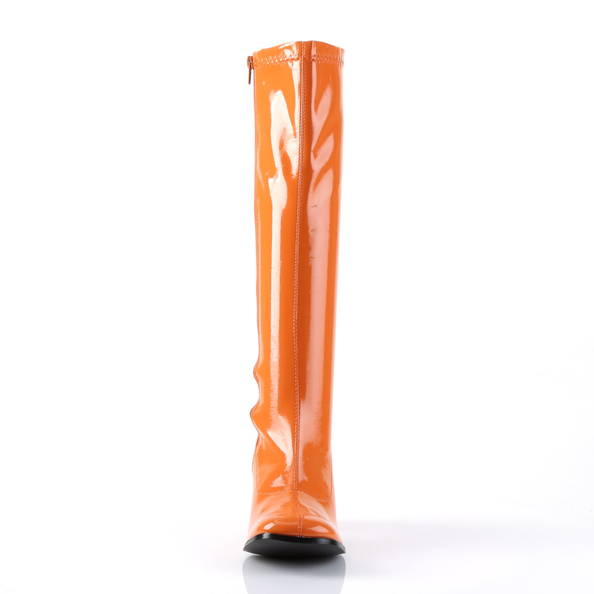 funtasma womens kinky boots gogo 300 orange str shiny