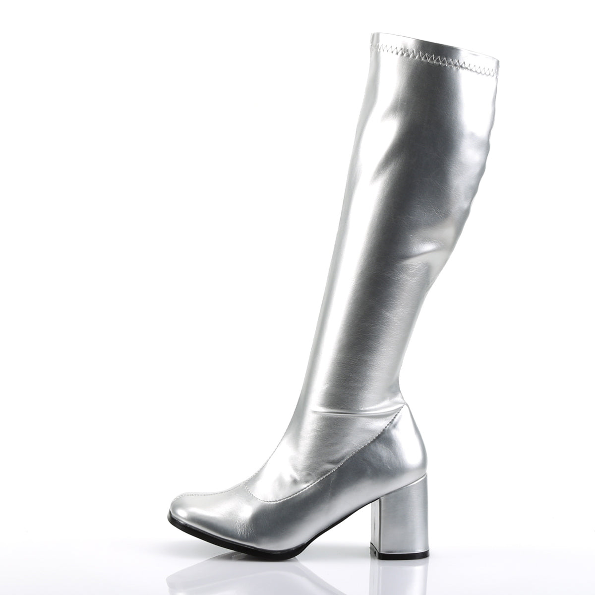 GOGO-300 3 Inch Heel Silver Women's Boots Funtasma Costume Shoes