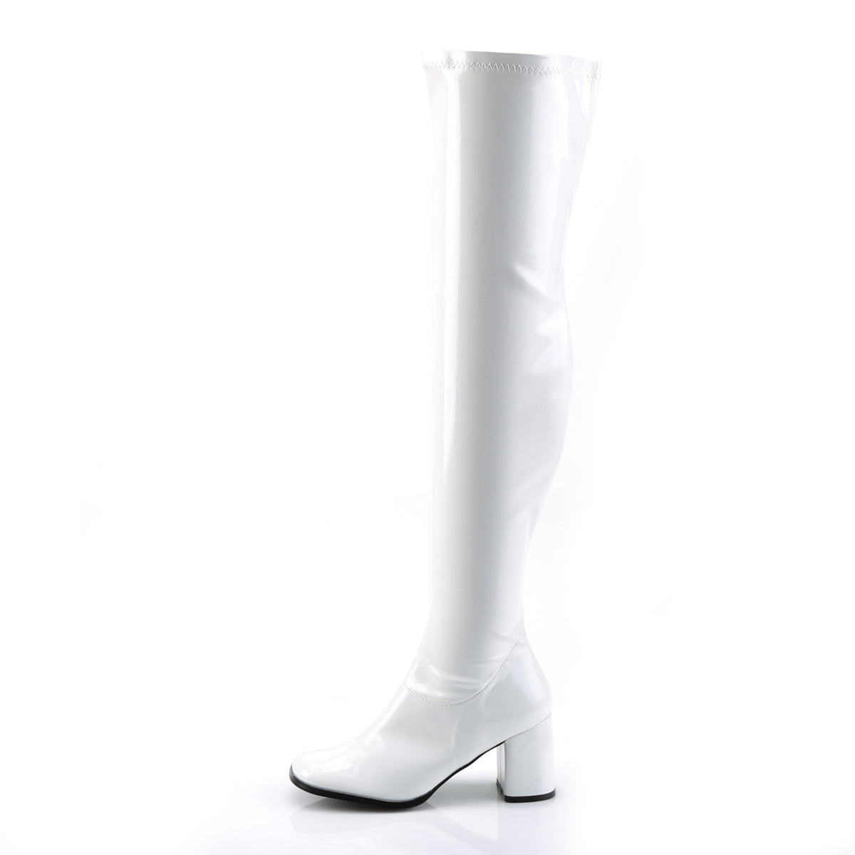GOGO-3000 3 Inch Heel White Women's Boots Funtasma Costume Shoes