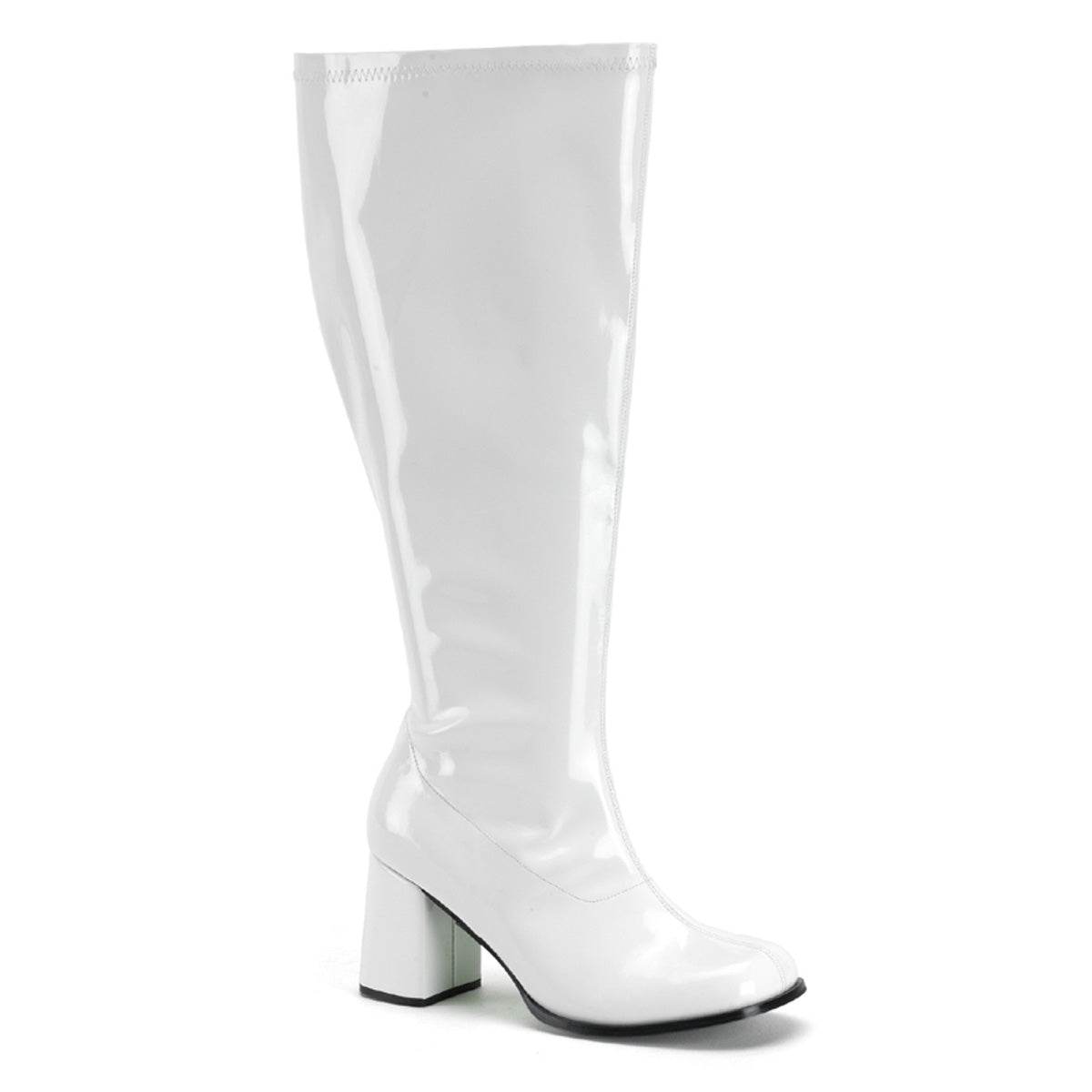 White 3 Inch Wide Boots - Funtasma GOGO-300X