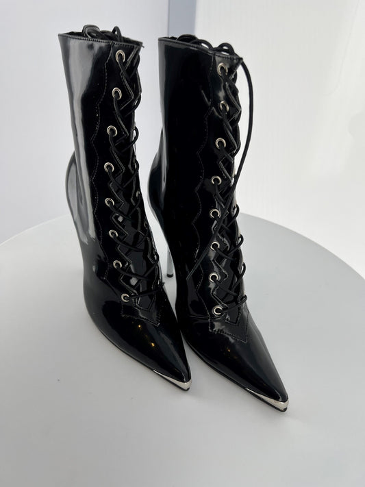 HEAT-1020 Pleaser Blk Patent High Heel Alternative Footwear Discontinued Sale Stock