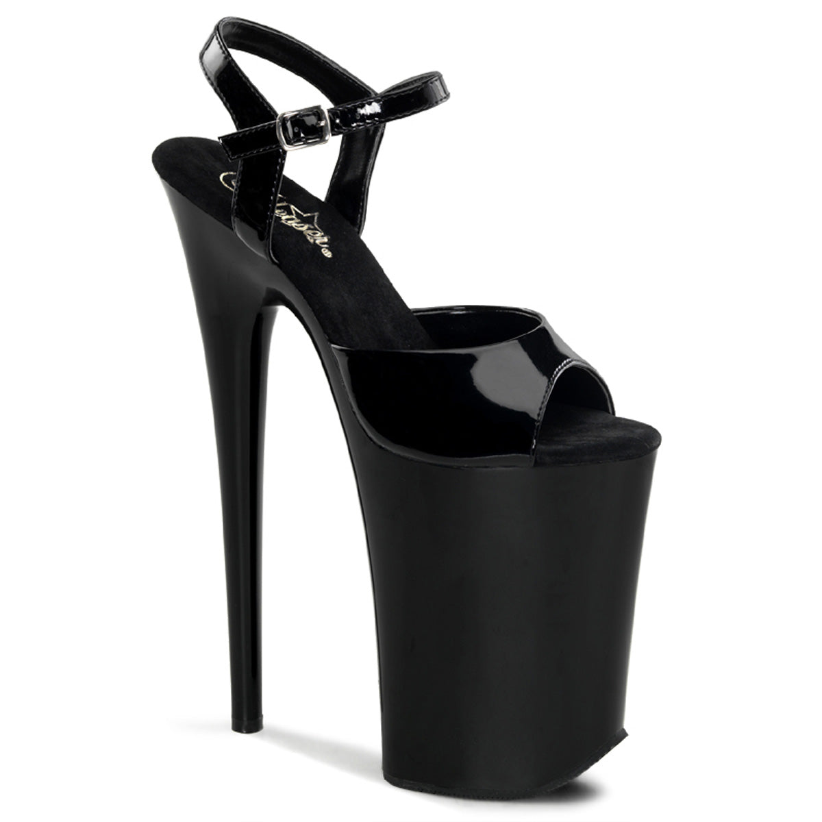 Black 9 Inch Extreme High Fetish Heels - Pleaser INFINITY-909