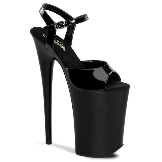 INFINITY-909 Pleaser 9" Heel Black Pole Dancing Platforms-Pleaser- Sexy Shoes