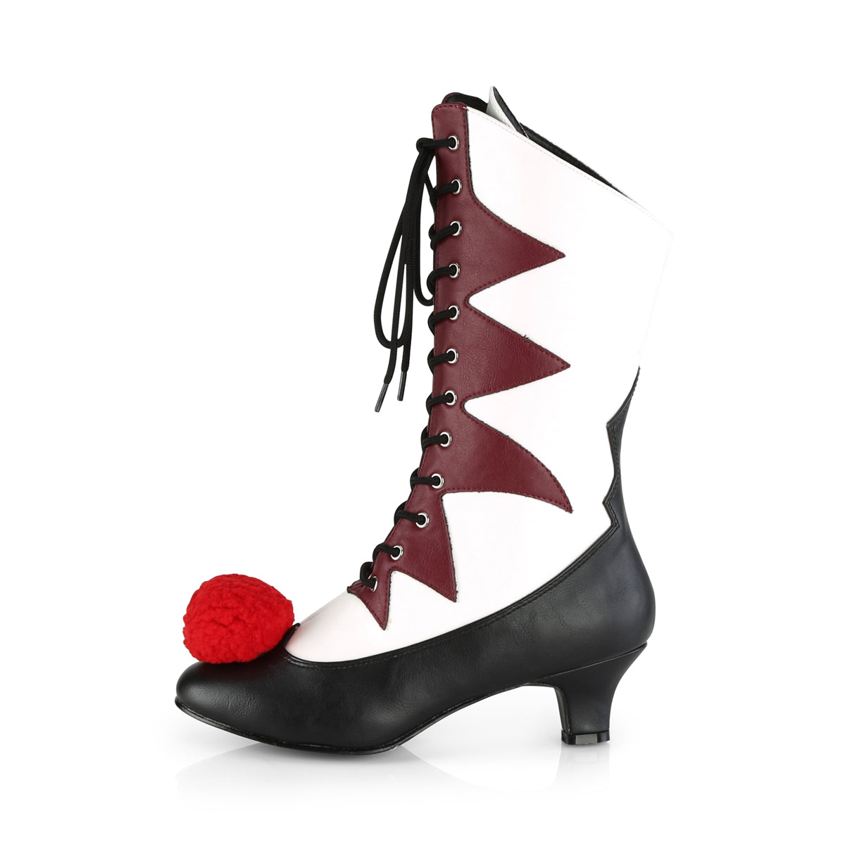IT-120 2 Inch Heel White Women's Boots Funtasma Costume Shoes