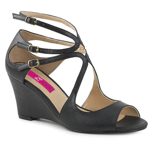 KIMBERLY-04 Pleaser Pink Label 3 Inch Heel Black Fetish Shoe-Pleaser Pink Label- Sexy Shoes