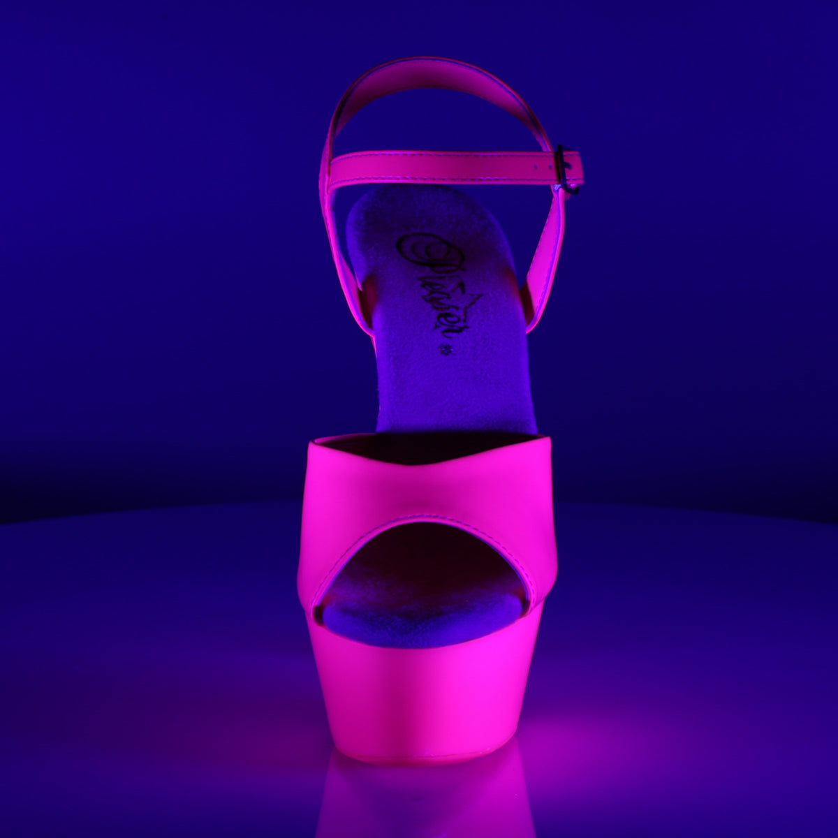kiss 209uv pleaser sexy shoes 6 inch heel 1 3 4 inch platforms ankle strap sandals blacklight sensitive