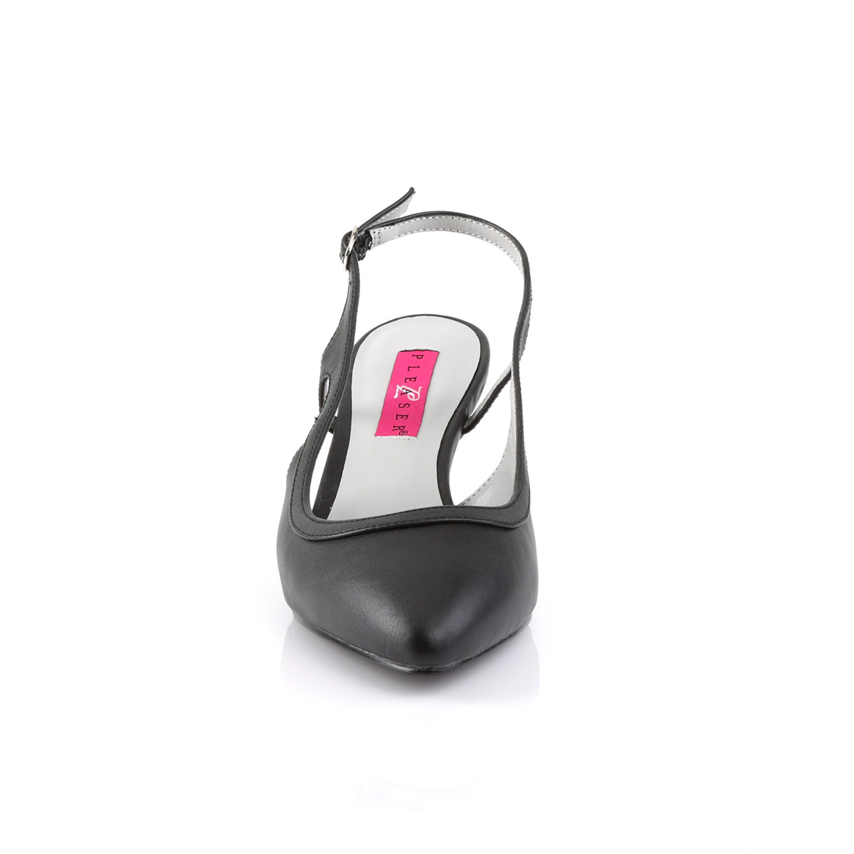 kitten 02 black faux leather pleaser pink label fetish shoes no platforms
