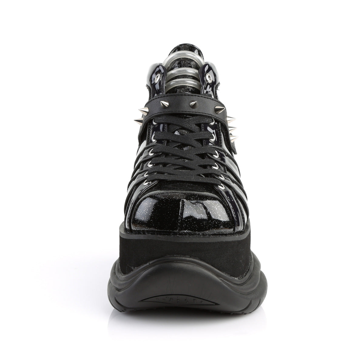 neptune 100 demonia footwear unisex platforms black glitter
