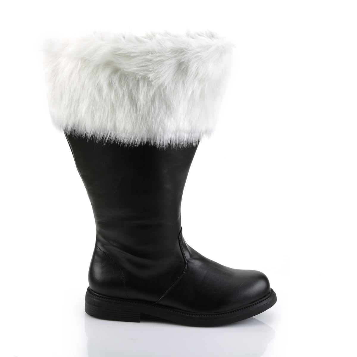 SANTA-106WC Funtasma 1" Black White Wide Width/Shaft Boots Funtasma Costume Shoes Fancy Dress