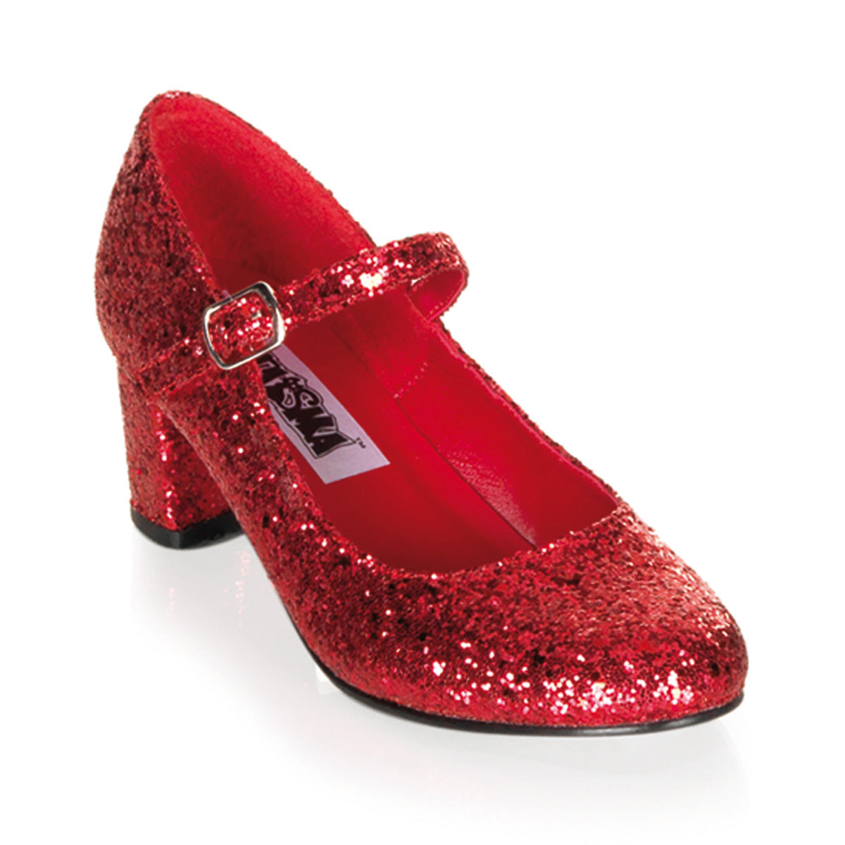 SCHOOLGIRL-50G Pleasers Funtasma 2 Inch Heel Red Glitter Sexy Shoes