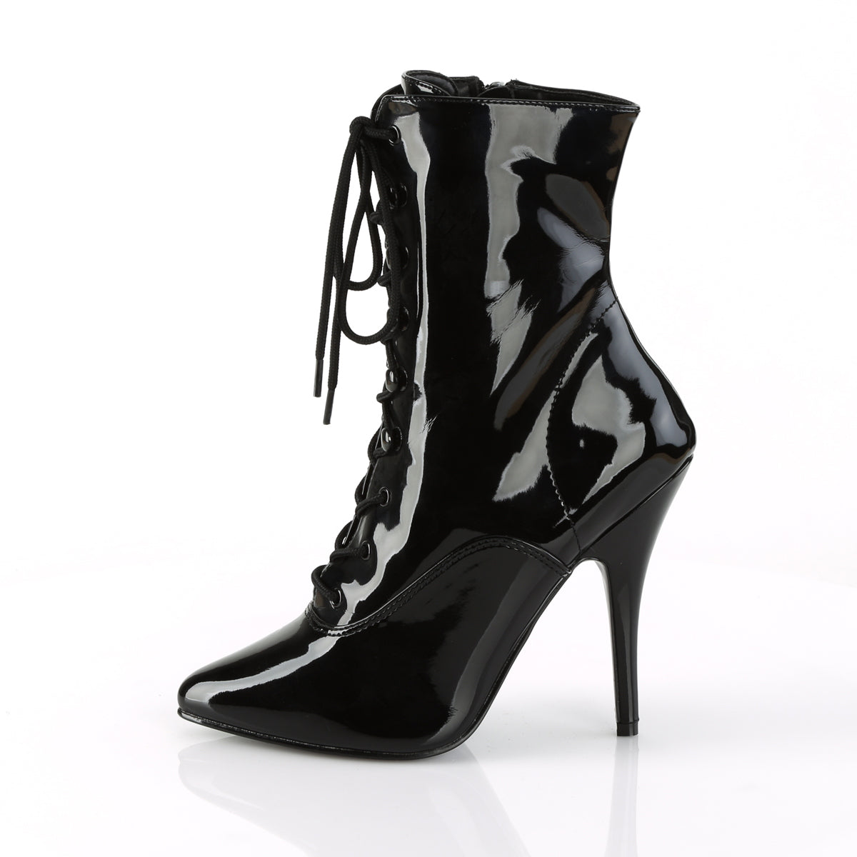 SEDUCE-1020 Pleaser 5 Inch Heel Black Patent Fetish Footwear-Pleaser- Sexy Shoes Pole Dance Heels