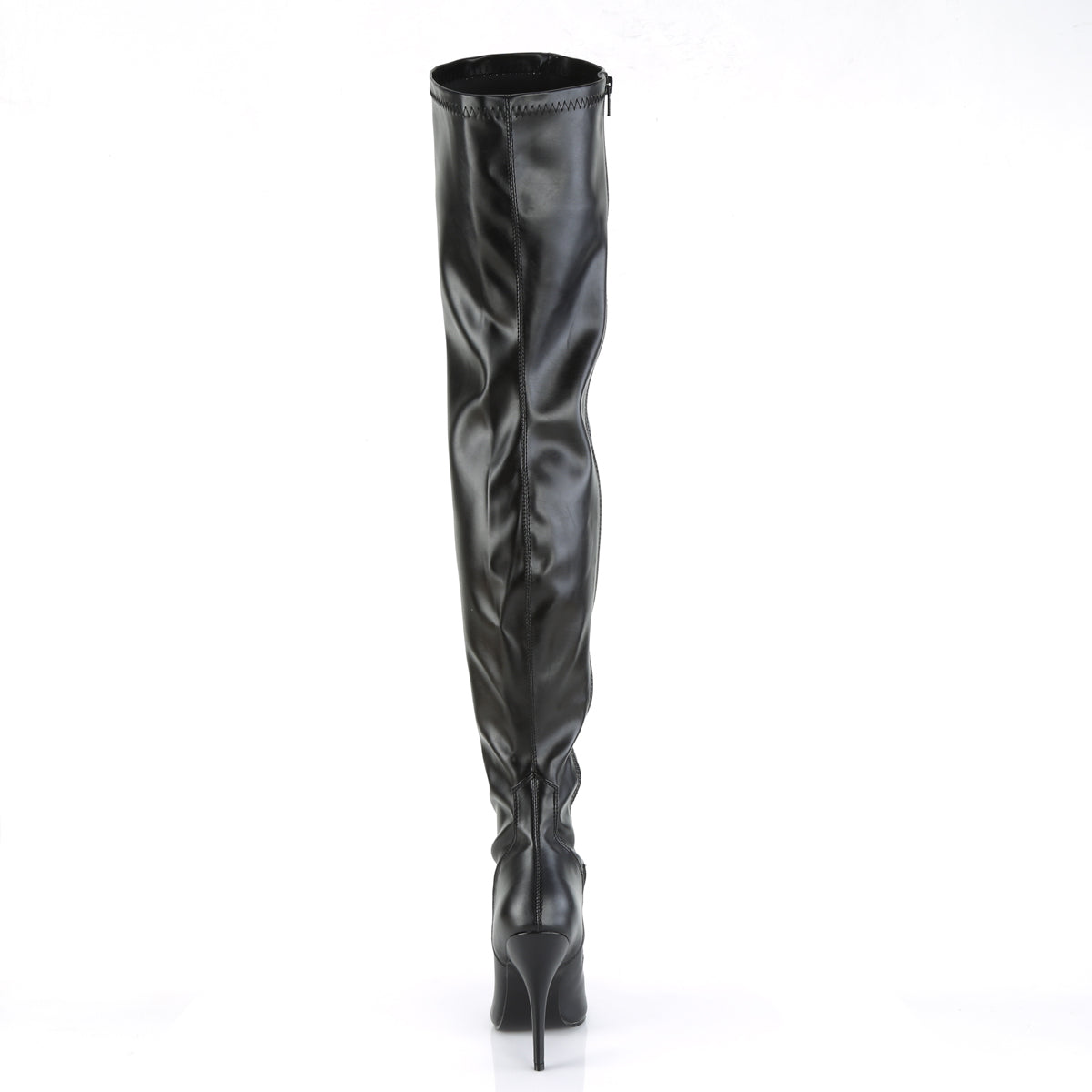seduce 3000 pleaser sexy shoes 5 inch plain stretch thigh high length boots