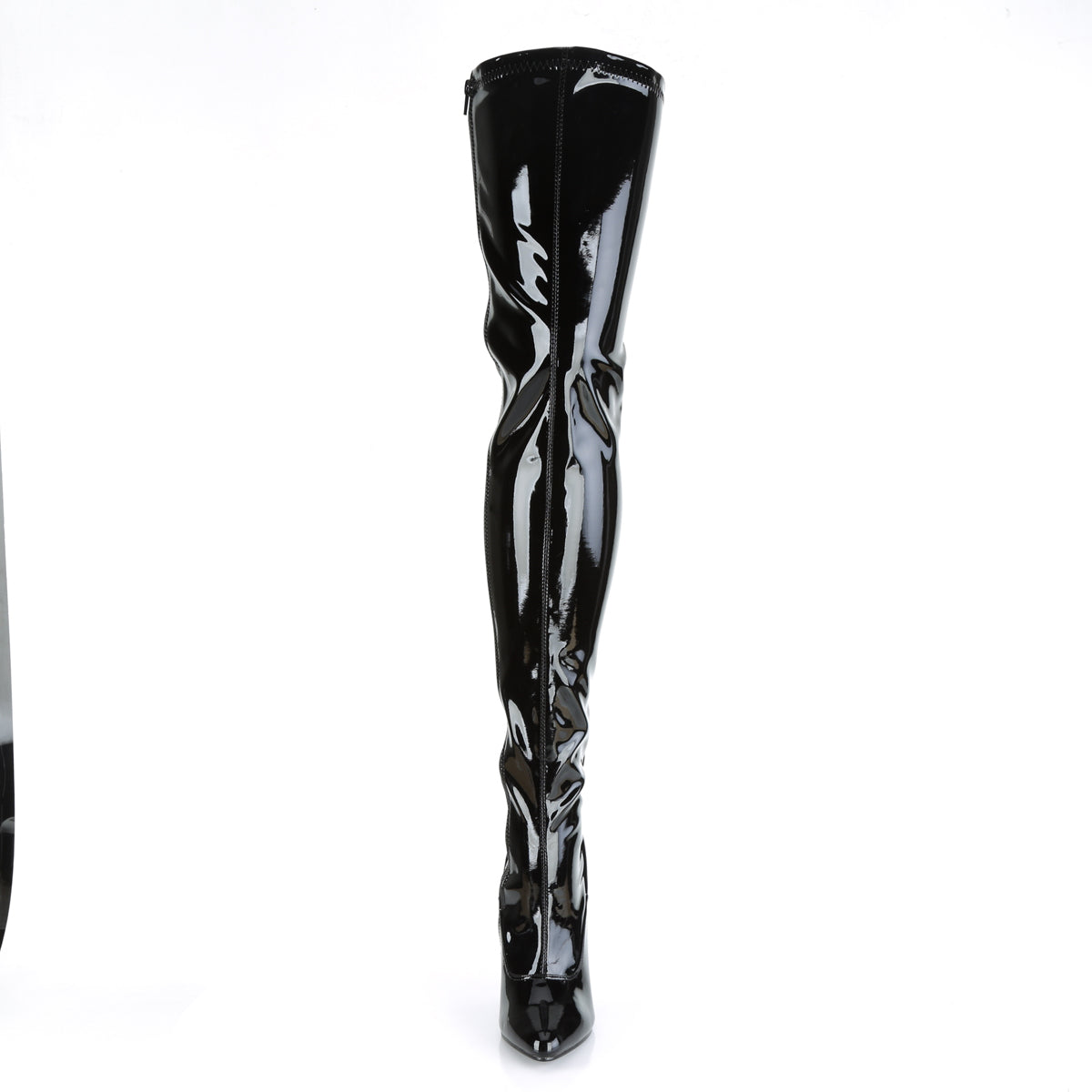 seduce 3063 pleaser sexy shoes 5 inch open back d ring stretch thigh high length boots