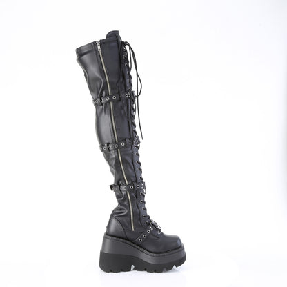 SHAKER-420 Demoniacult Alternative Footwear Women's Over-the-Knee Boots