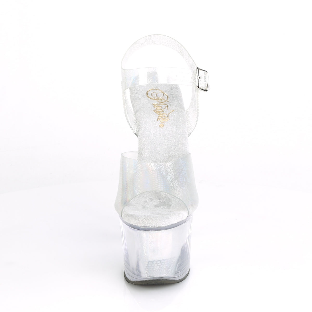 sky 308n pleaser platforms exotic dancing sexy silver hologram tpu silver hologram inserts fetish footwear