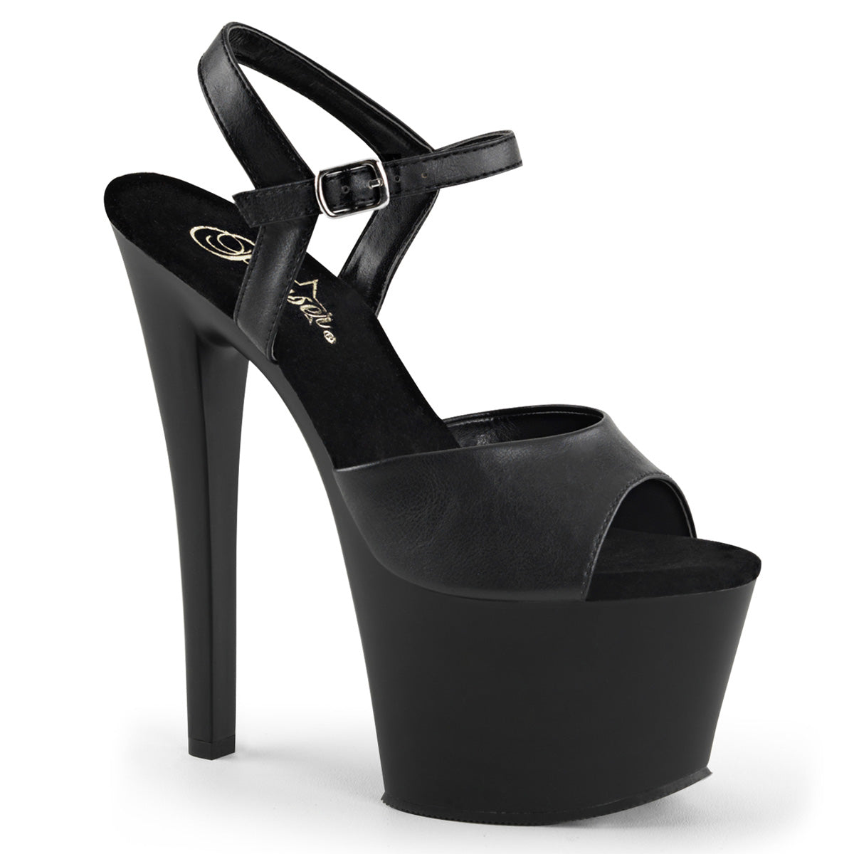 SKY-309 Pleaser 7 Inch Heel Black Pole Dancing Platforms-Pleaser- Sexy Shoes