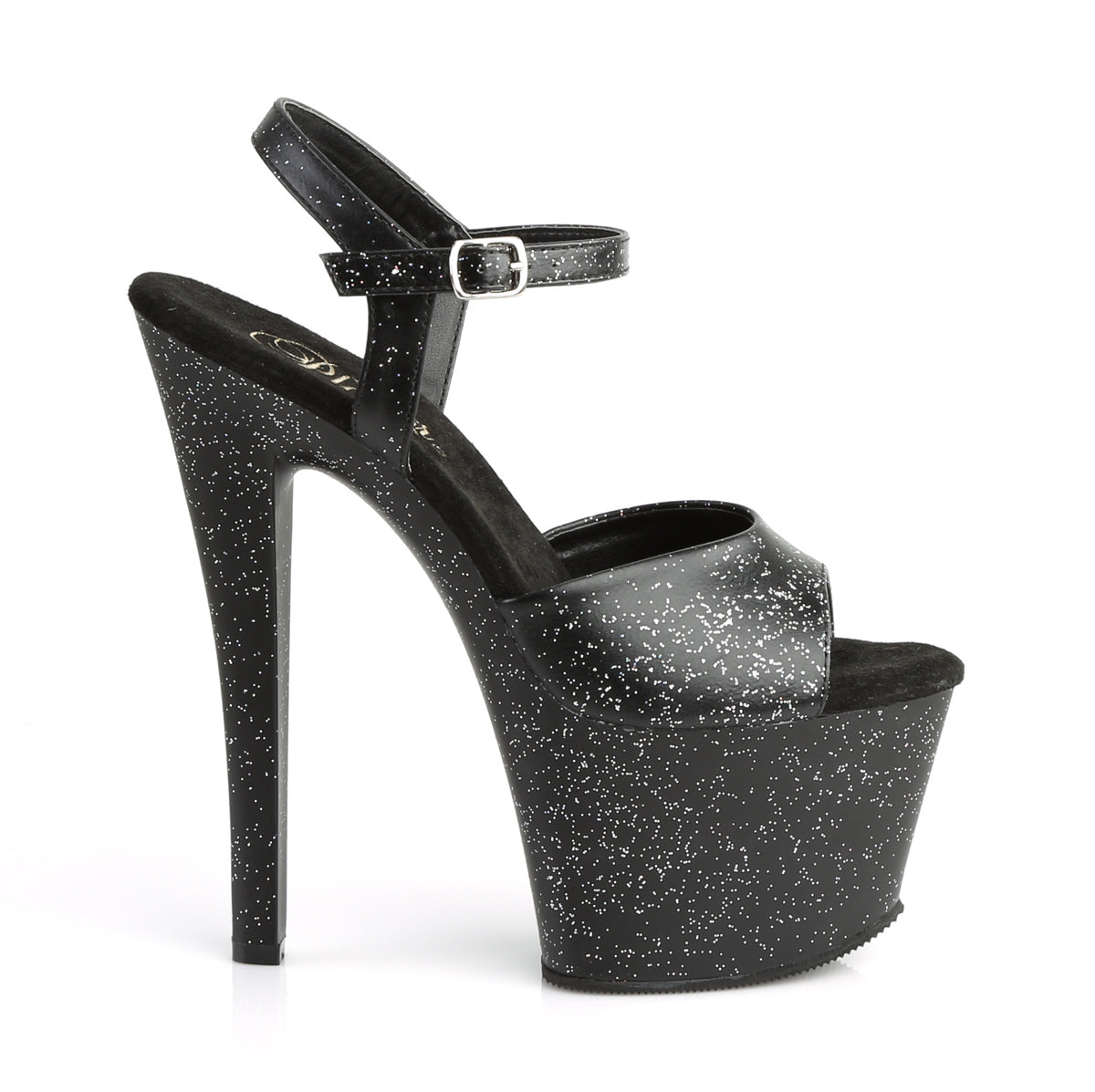 SKY-309MMG Pleaser 7 Inch Heel Black Pole Dancing Platforms-Pleaser- Sexy Shoes Fetish Heels