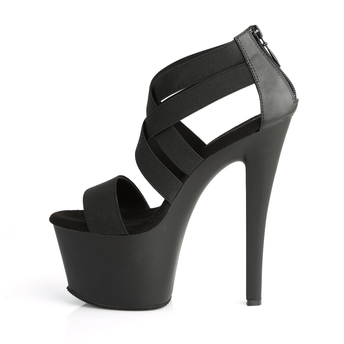 SKY-369 Pleaser 7 Inch Heel Black Pole Dancing Platforms-Pleaser- Sexy Shoes Pole Dance Heels