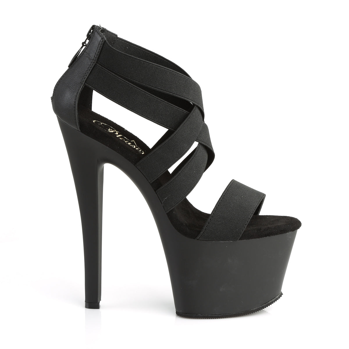 SKY-369 Pleaser 7 Inch Heel Black Pole Dancing Platforms-Pleaser- Sexy Shoes Fetish Heels