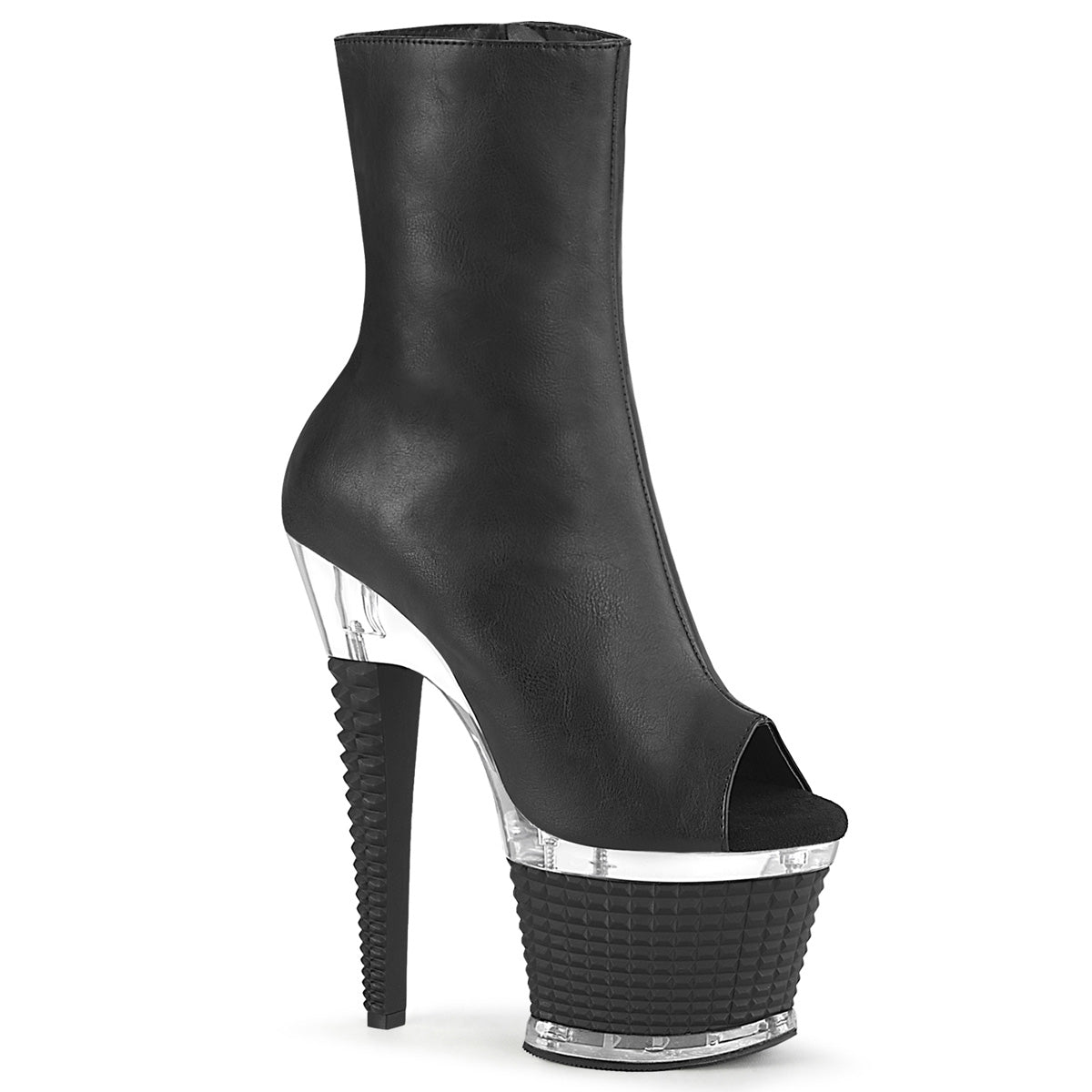 SPECTATOR-1012-Black-Faux-Leather-Clear-Black-Matte-Pleaser-Platforms-(Exotic-Dancing)