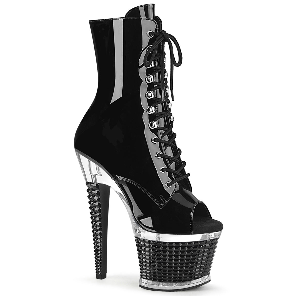 SPECTATOR-1021-Black-Pat-Clear-Black-Pleaser-Platforms-(Exotic-Dancing)