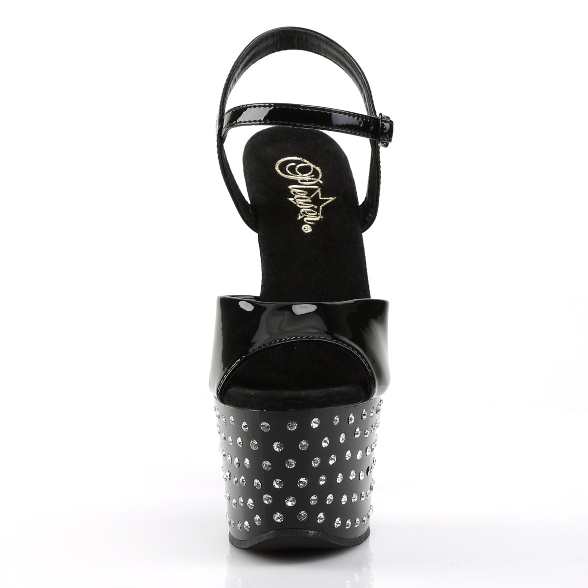 stardust 709 pleaser sexy shoes 7 inch rhinestone studded ankle strap platforms sandals