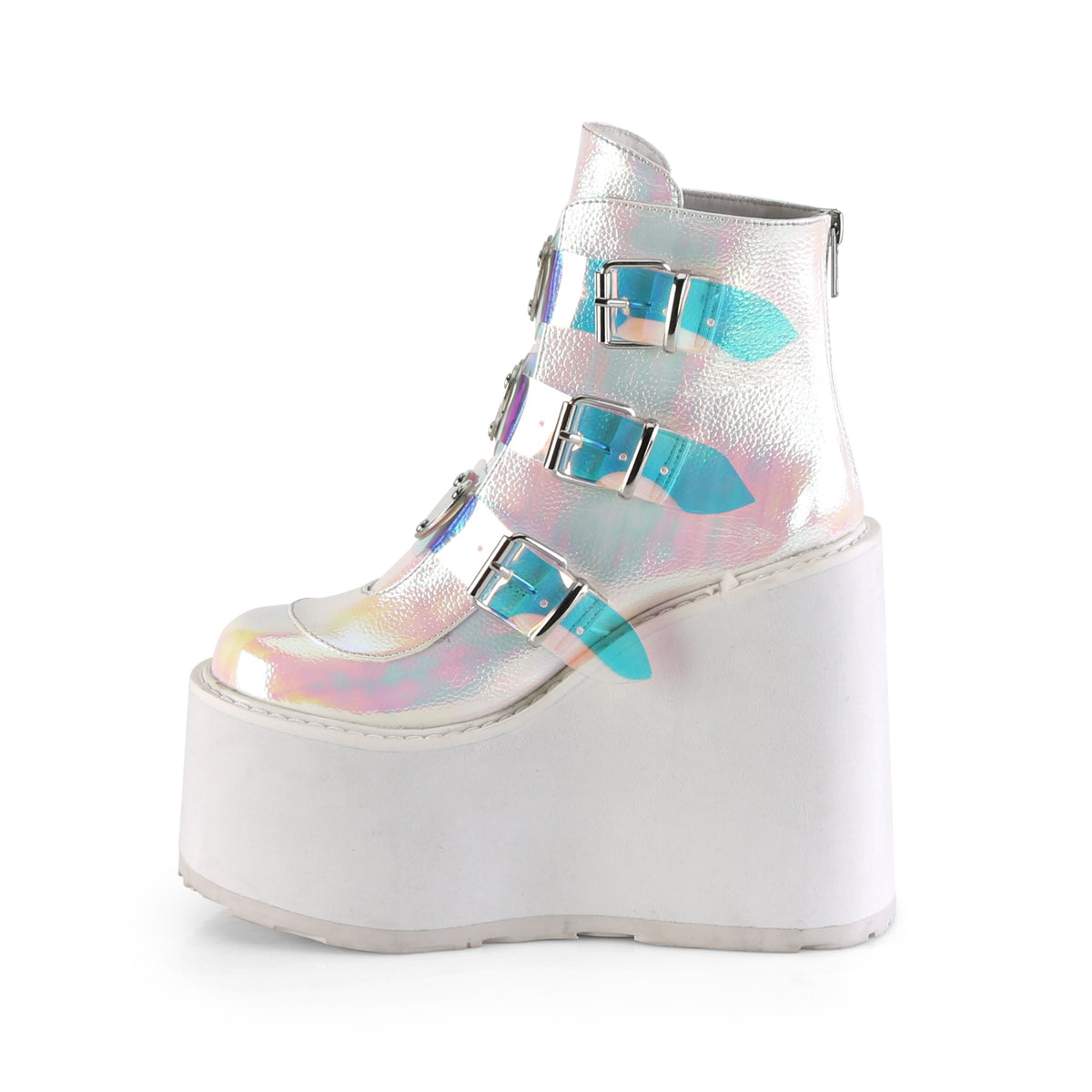 White Alternative Women's Ankle Boots - Demonia Cult SWING-105