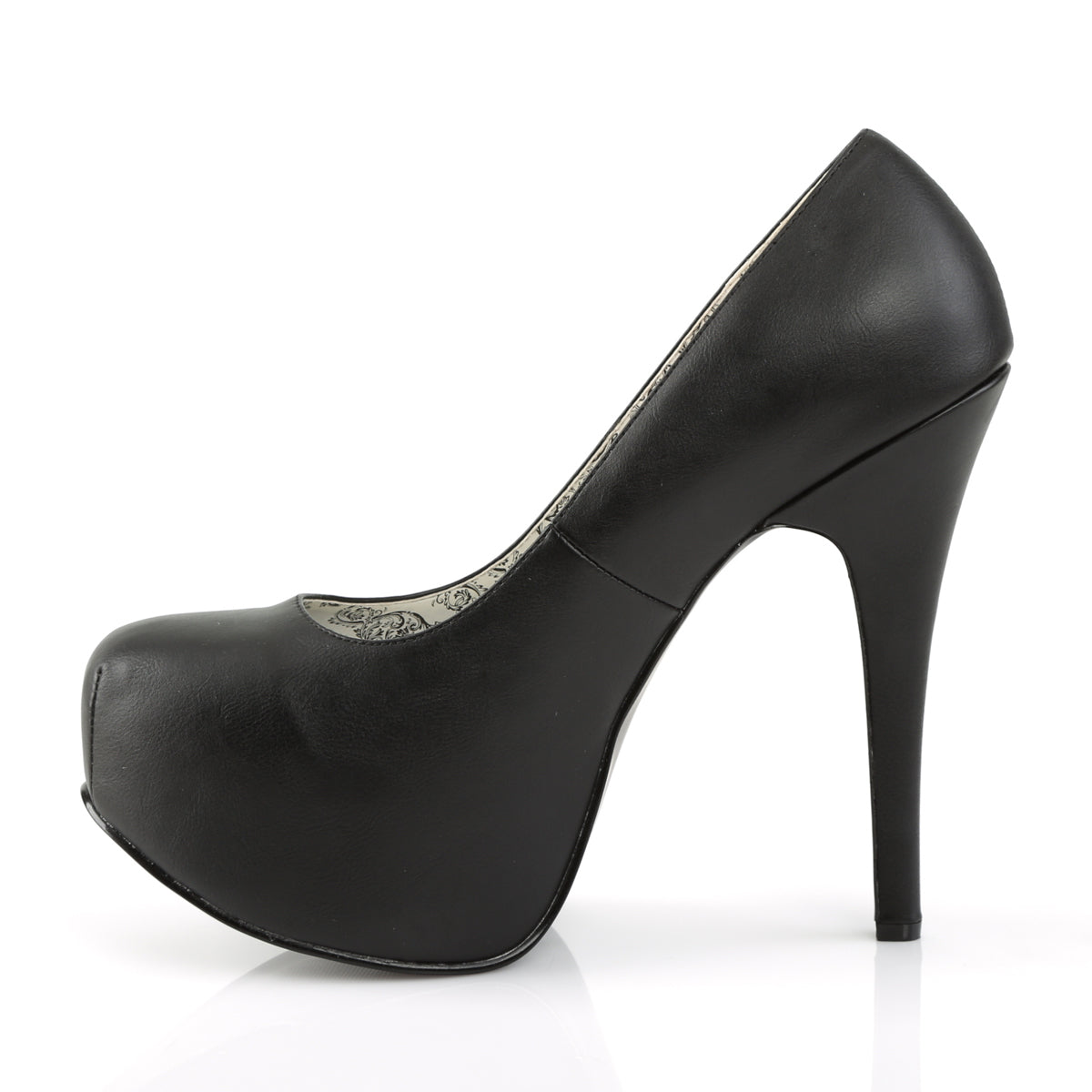 TEEZE-06W Pleaser Pink Label 6 Inch Heel Black Platform Shoe-Pleaser Pink Label- Drag Queen Shoes