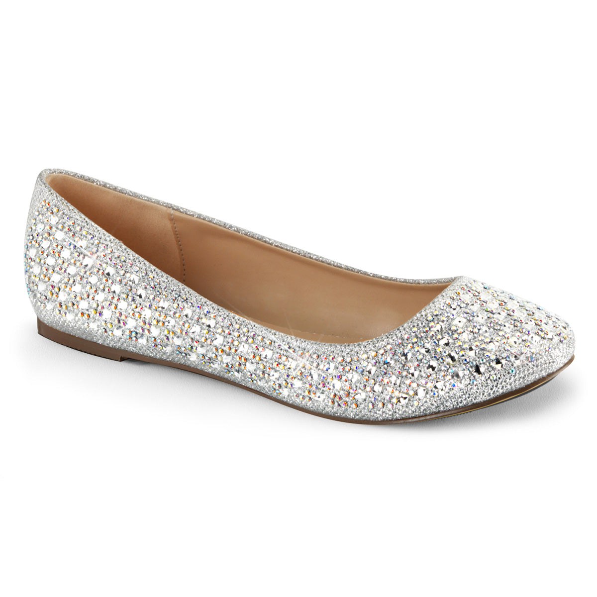 TRAT-06 Fabulicioso Silver Glitter Pombas Sexy zapatos