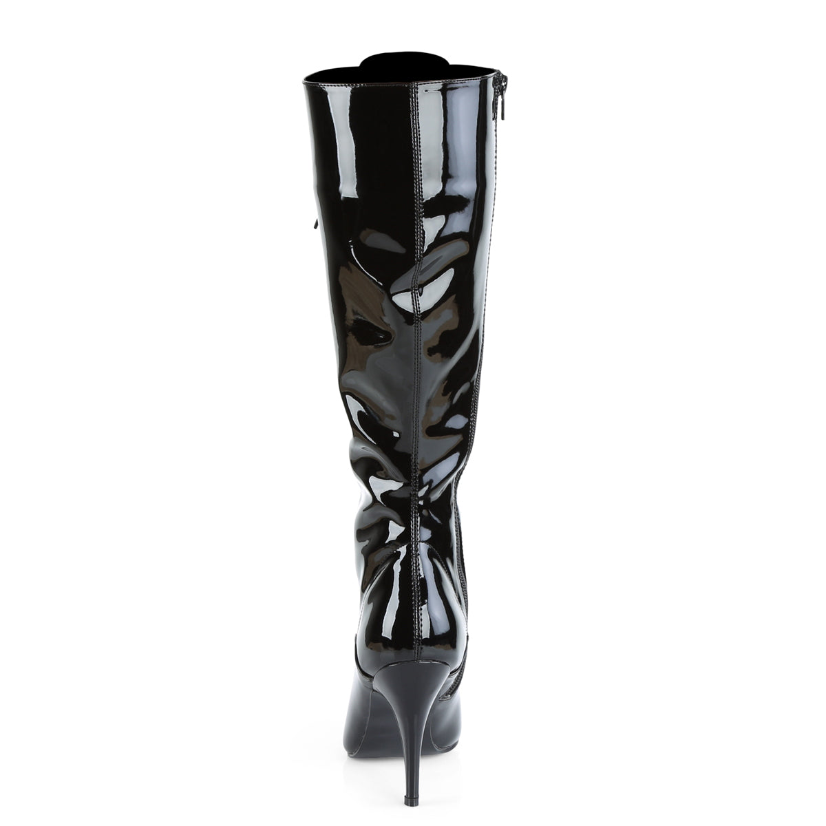 vanity 2013 pleaser sexy shoes 4 inch pull on cuffed knee high length boots 1 2 inside zip