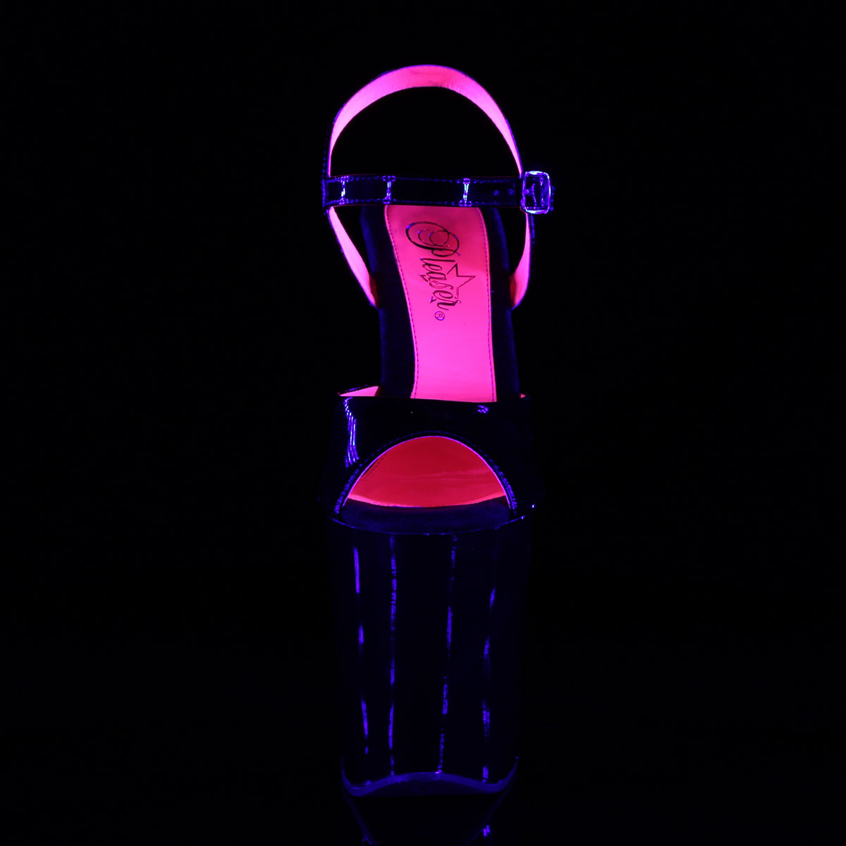 xtreme 809tt pleaser sexy shoes neon backlight sole platforms ankle strap sandals