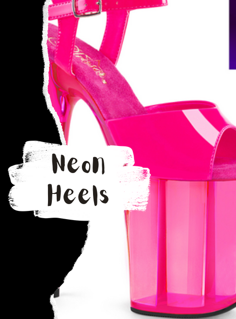 Neon Heels for Pole Dancing