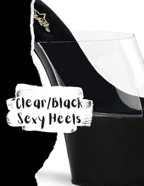 Sexy Heels Clear Black