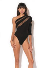 HAU1672 HAUTY One Mang Bodysuit con panel de red