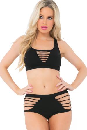 PL23062 Pink Lipstick Lingerie Slash N Dash naadloze beha set