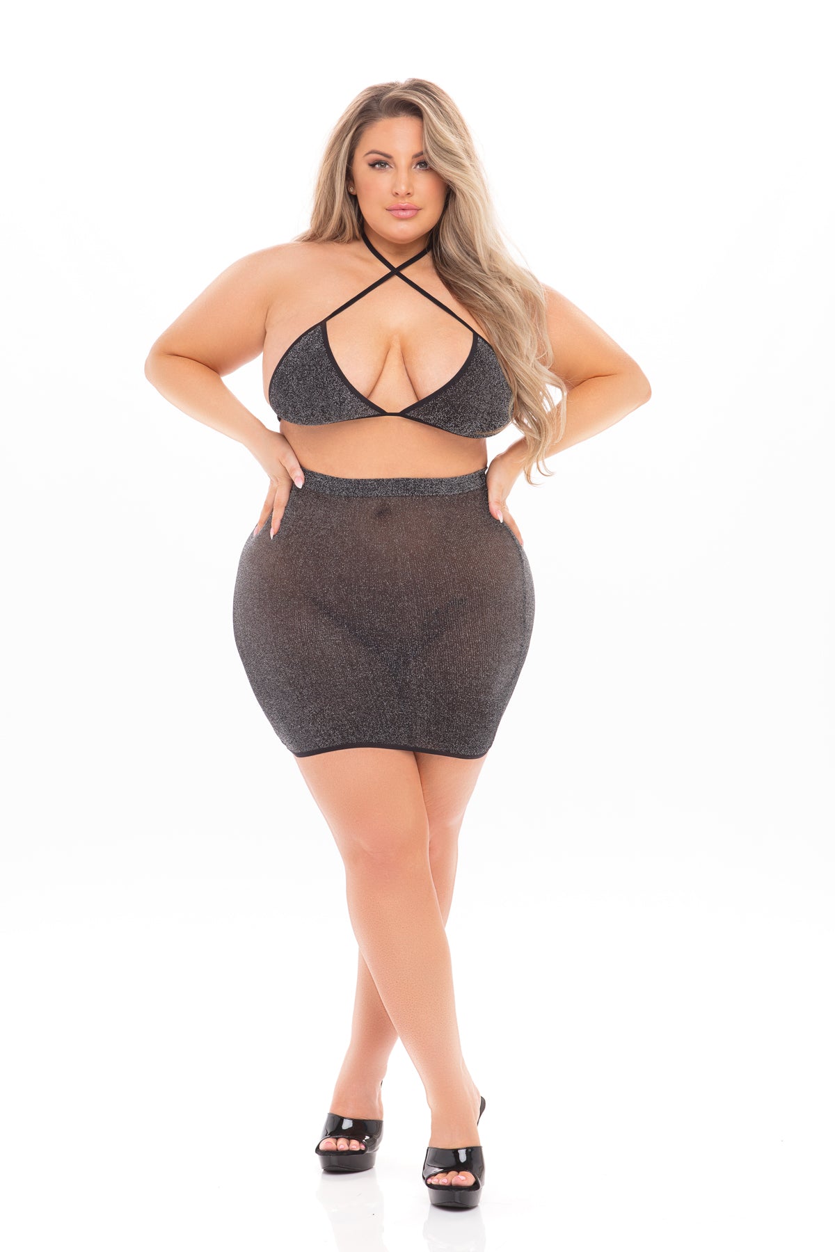 PL23089X Сексуальное нижнее белье спальня носить вишневую 2PC Юбку