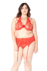GL34039X Set de sujetador de fuego con brillo - Rojo