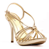 431-KNOT Ellie Gold High Heel Alternative Footwear Discontinued Sale Stock