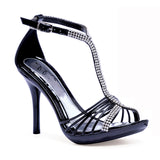 431-MAJESTIC Ellie Black High Heel Alternative Footwear Discontinued Sale Stock