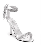 457-CLAUDIA Ellie Silver Pu High Heel Alternative Footwear Discontinued Sale Stock