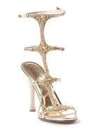457-Michelle Ellie Gold High Heel Alternative Calzado de calzado descontinuado de venta