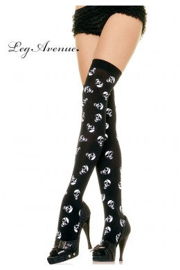 LA6670 Leg Avenue Thigh High Pirate Skull Socks