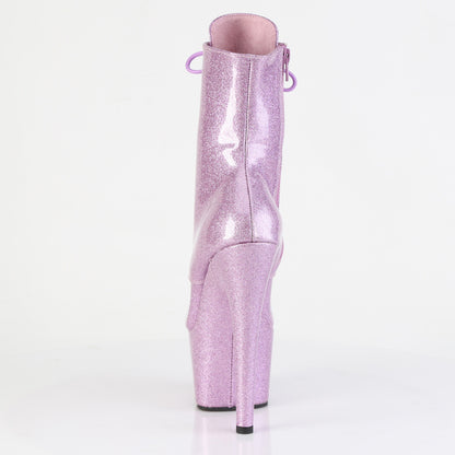 ADORE-1020GP Pleaser Lilac Glitter Patent Ankle Boots