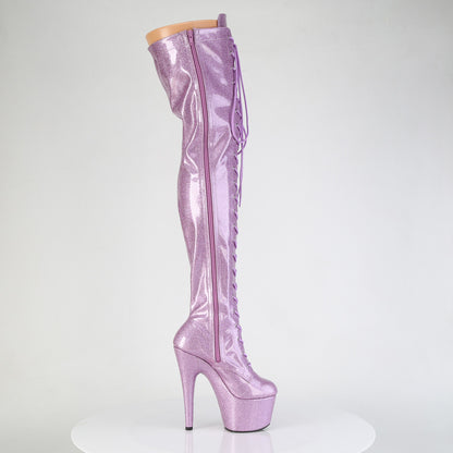 ADORE-3020GP Pleaser Pole Dancing Lilac Thigh High Boots