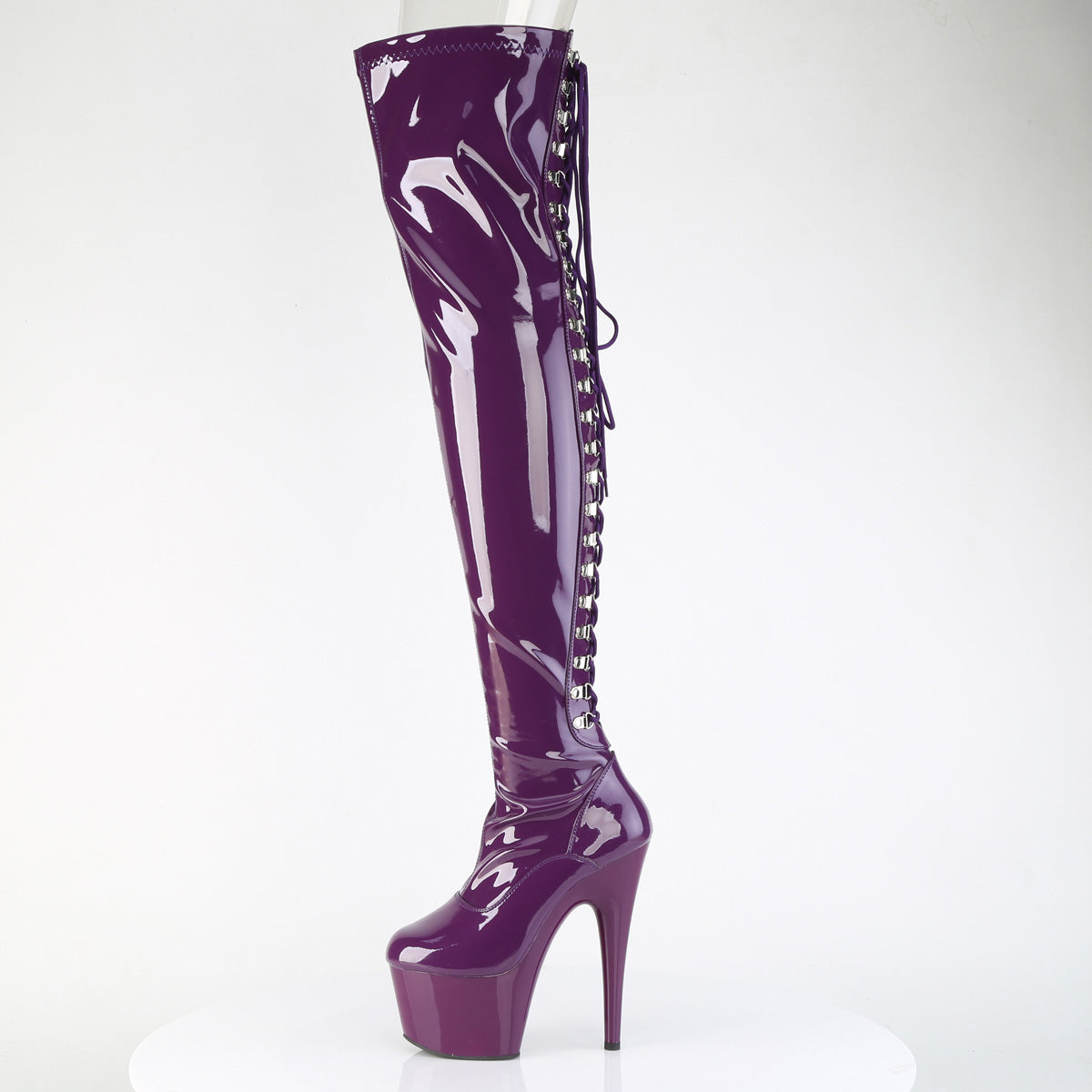 Purple 7 Inch Exotic Dance Thigh Boots -  Pleaser ADORE-3063