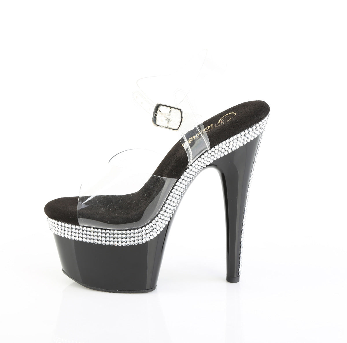 Clear Black 7 Inch Exotic Dancing Platform Shoes -  Pleaser ADORE-708MLS